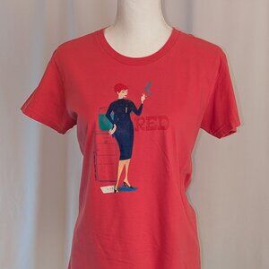 American Apparel Tee Red Mad Men Joan Holloway Graphic Sz XL VGC